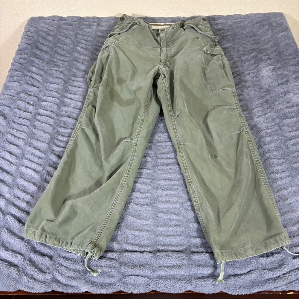 Vintage US Military M-1951 Field Cargo Trousers Olive Drab Medium Regular M51